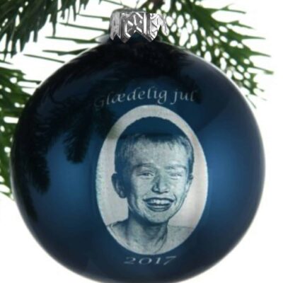 Julekugle - Midnat Blå, Blank
