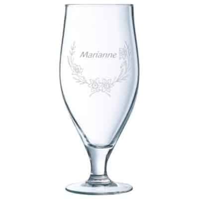 Ølglas Cervoise 50 cl - Påskeliljer og navn