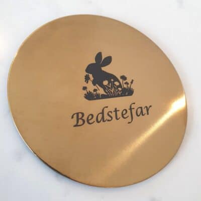 Glasbrik messingfarvet - Påske