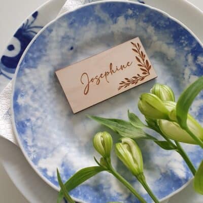 Bordkort - Aflangt - Olivengren